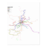 Mapa del metro de España-Madrid Postal