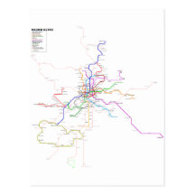 Mapa del metro de España-Madrid Postal