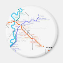 Mapa del metro de Roma Iman De Frigorífico