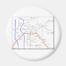 Mapa del metro de Sevilla Imán De Nevera