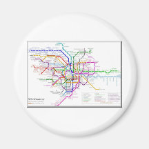 Mapa del metro de Tokio Imán Para Frigorifico