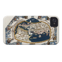 Mapa del mundo 1535 iPhone 4 Case-Mate protector