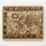 Mapa del mundo 1635 alfombrilla de ratón