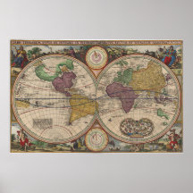 Mapa del mundo 1657 impresiones