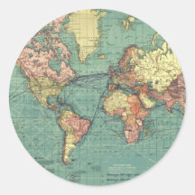 Mapa del mundo 1919 pegatina