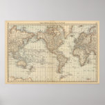 Mapa del mundo 2 poster