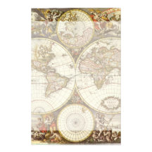 Mapa del mundo antiguo, C. 1680. Por Frederick de  Papeleria