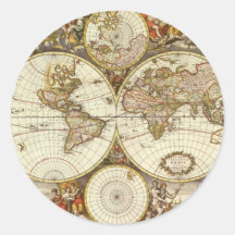Mapa del mundo antiguo, C. 1680. Por Frederick de  Etiquetas
