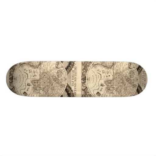 Mapa del mundo antiguo de Philipp Eckebrecht - 163 Patineta Personalizada