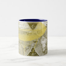 Mapa del mundo antiguo taza