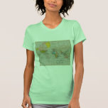 Mapa del mundo del vintage camiseta