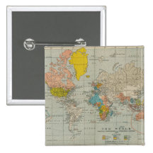 Mapa del mundo del vintage pins