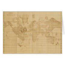 Mapa del mundo tarjetas