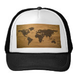 Mapa del mundo texturizado viruta gorras