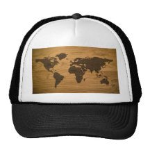 Mapa del mundo texturizado viruta gorras