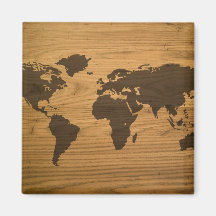 Mapa del mundo texturizado viruta imán de frigorífico