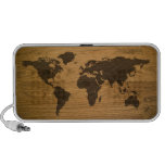 Mapa del mundo texturizado viruta mp3 altavoces