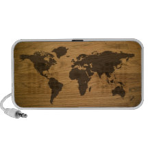 Mapa del mundo texturizado viruta mp3 altavoces