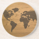 Mapa del mundo texturizado viruta posavasos manualidades