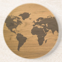 Mapa del mundo texturizado viruta posavasos manualidades