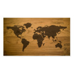 Mapa del mundo texturizado viruta plantillas de tarjetas de visita