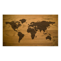 Mapa del mundo texturizado viruta plantillas de tarjetas de visita