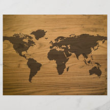 Mapa del mundo texturizado viruta tarjeton