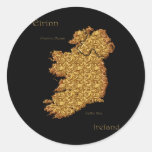 Mapa del regalo de calidad de Irlanda Eire Erin Pegatina Redonda