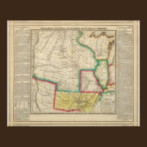 Mapa del territorio de Arkansas posters
