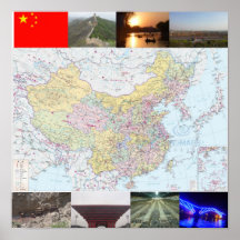 Mapa del viaje de China de Jamie Poster