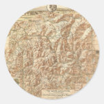 Mapa del vintage de la Mountains blanca (1937) Etiquetas