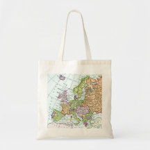 Mapa del vintage de los pasteles coloridos de Euro Bolsas