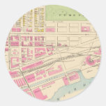 Mapa del vintage de Manchester NH (1892) (2) Etiqueta