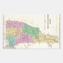 Mapa del vintage de New Hampshire (1827) Pegatina