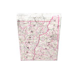 Mapa del vintage de New Hampshire y de Vermont (18 Impresion De Lienzo
