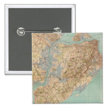 Mapa del vintage de Staten Island (1891) Pins