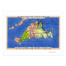 Mapa detallado de la isla tarjetas postales