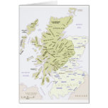 Mapa escocés del clan de Escocia Tarjeta