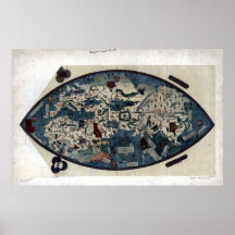 Mapa Genoese de la sociedad 1912 hispanico del mun Posters