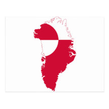 Mapa GL de la bandera de Groenlandia Postales