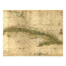 Mapa histórico 1639 de Cuba de Joan Vinckeboons Anuncio Personalizado