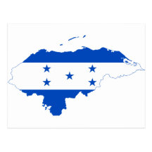 Mapa HN de la bandera de Honduras Tarjeta Postal
