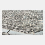 Mapa ilustrado del vintage de Manchester NH (1876) Rectangular Altavoz