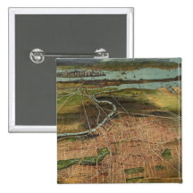 Mapa ilustrado del vintage de Newark NJ (1916) Pin