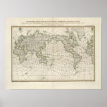 Mapa magnético del mundo impresiones