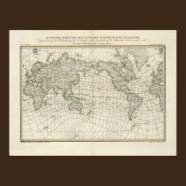 Mapa magnético del mundo posters
