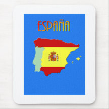 Mapa Mousemat del español Alfombrillas De Raton