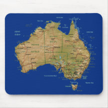 Mapa Mousepad de Australia