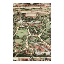 Mapa New York City del Central Park del vintage Papeleria De Diseño