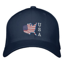 Mapa NOTA de la bandera de los E.E.U.U. Gorra De Béisbol